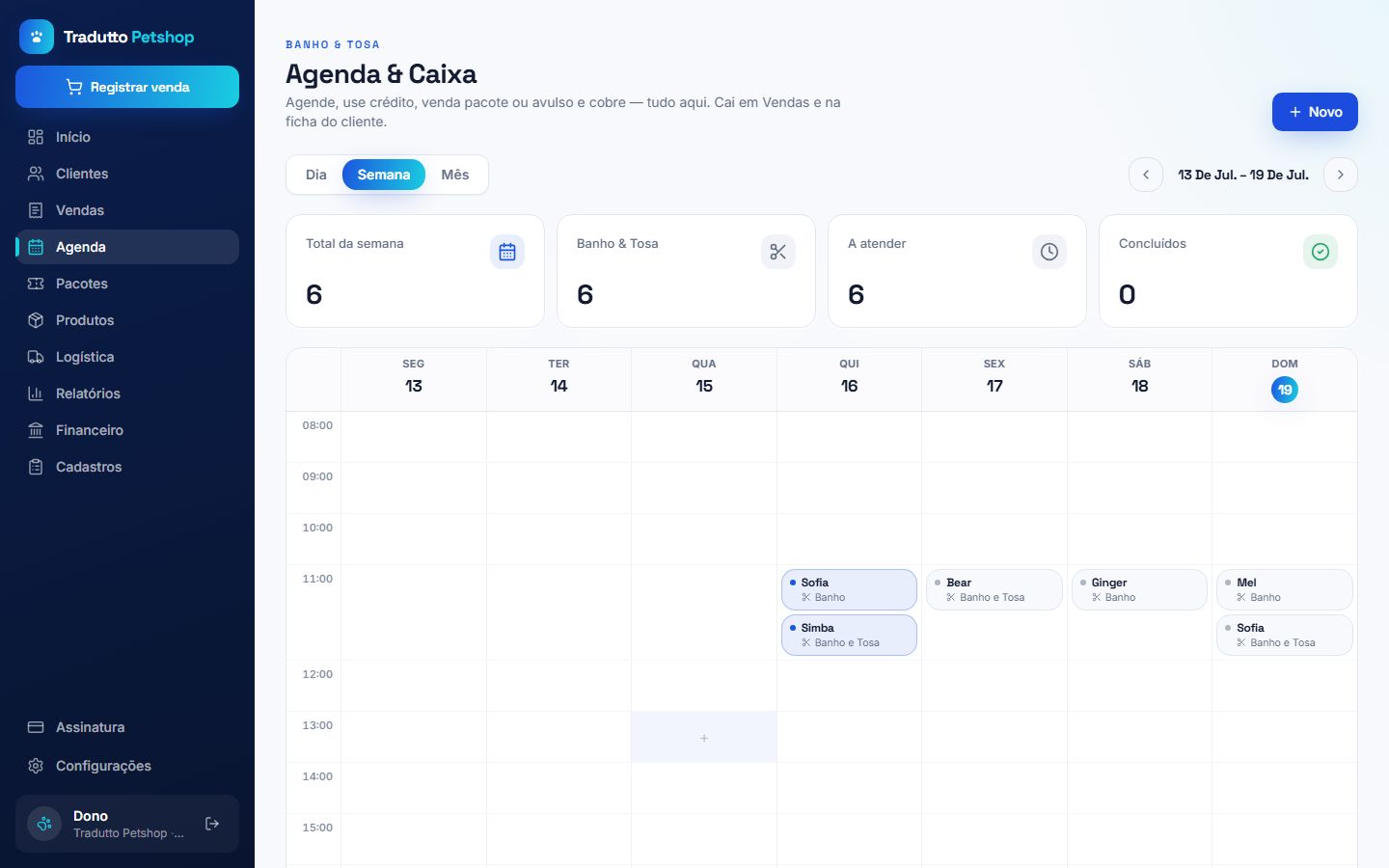 Agenda da semana